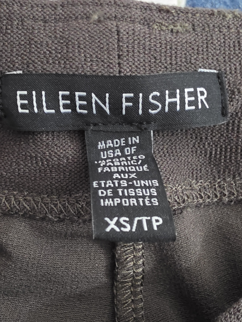 Eileen Fisher Washable Stretch Crepe Slim Pants Seaweed Straight-Leg Womens XS - Picture 10 of 11